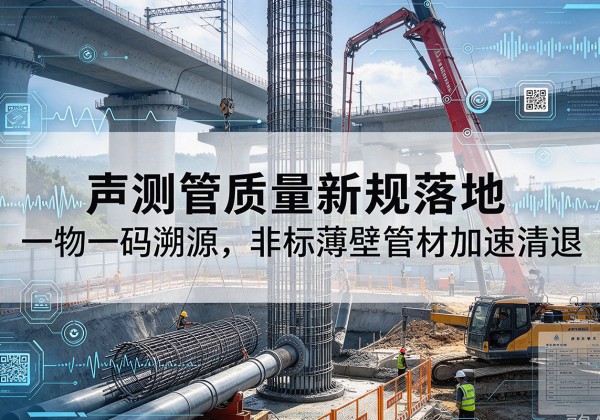 蓬江声测管质量新规落地，一物一码溯源，非标薄壁管材加速清退